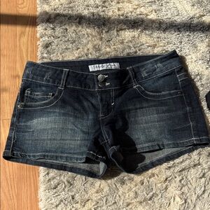 Celebrity Pink Dark Wash Jean Shorts